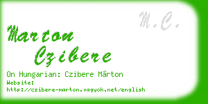 marton czibere business card